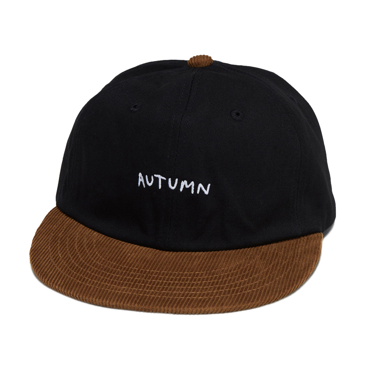 Autumn Mixed Six Panel Snapback Hat - Black image 1