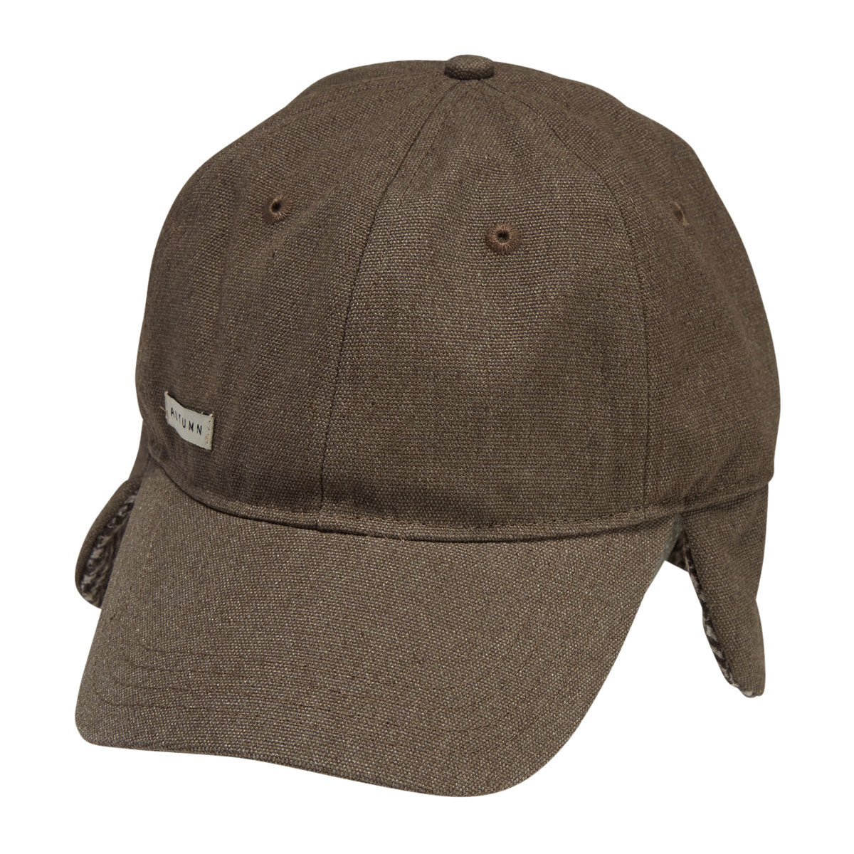 Autumn Washed Canvas Flap Hat - Dark Sand image 1