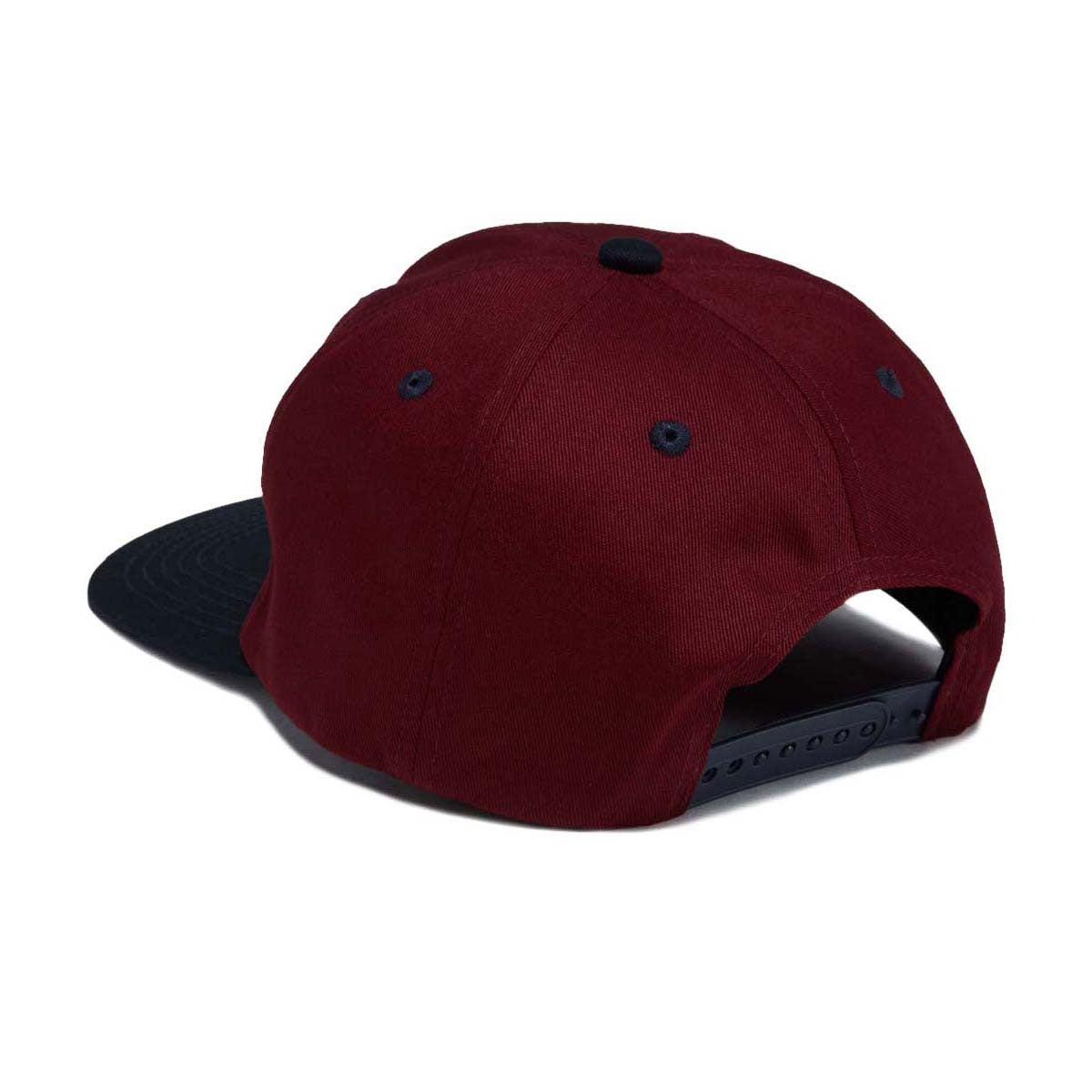 Autumn Twill 6 Panel Snapback Hat - Burgundy image 2