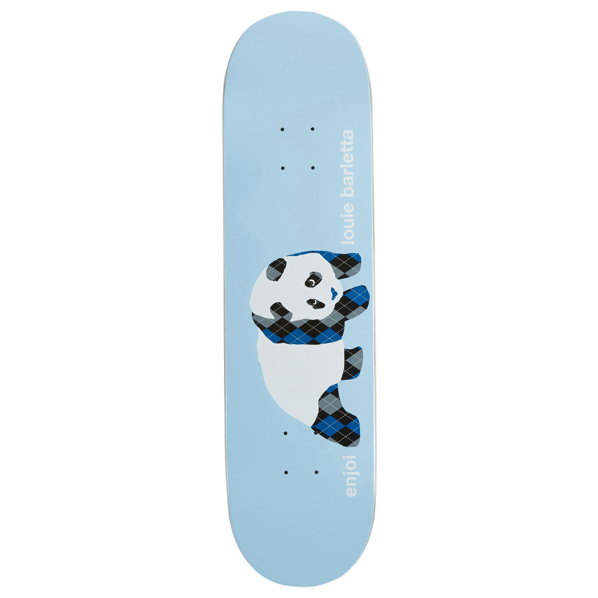 Enjoi Louie Barletta Argyle Panda R7 Skateboard Deck - Light Blue - 8.25