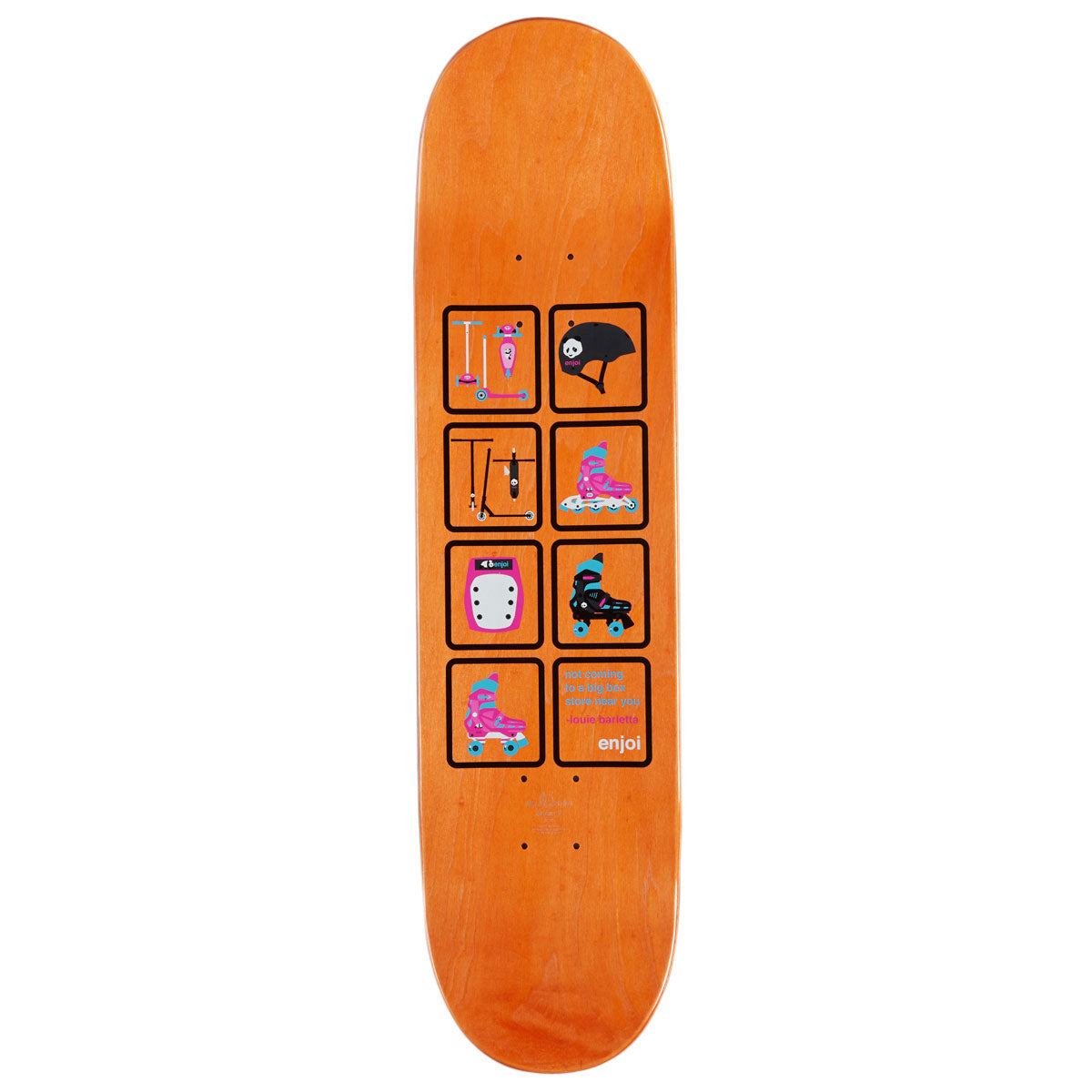 Enjoi Big Box Retro Skate R7 Skateboard Deck - Purple - 8.25