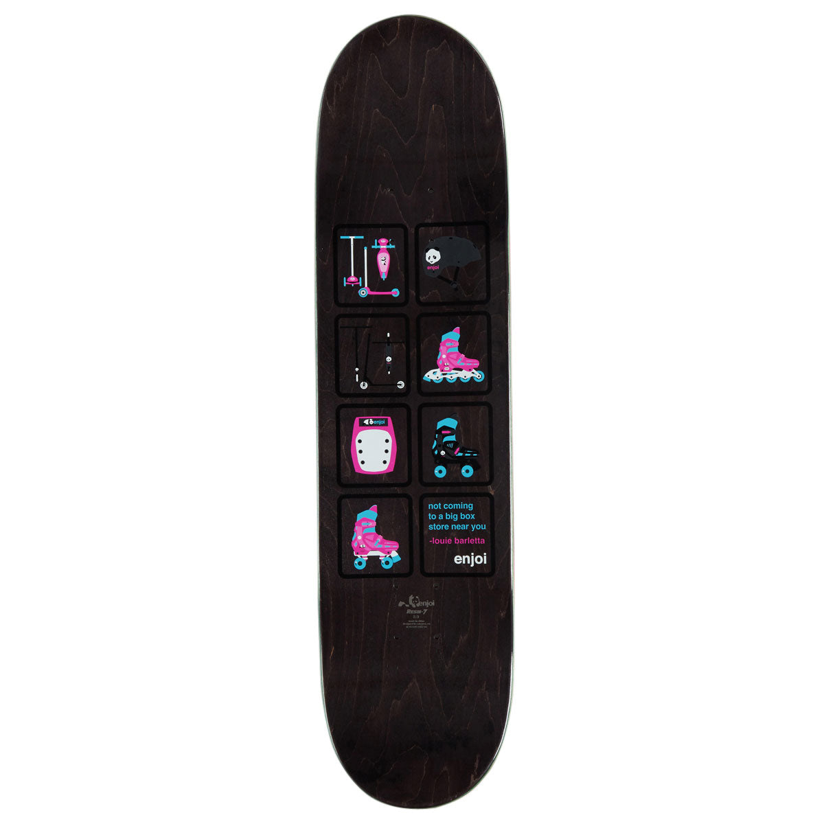 Enjoi Big Box Plastic R7 Skateboard Deck - White - 8.00