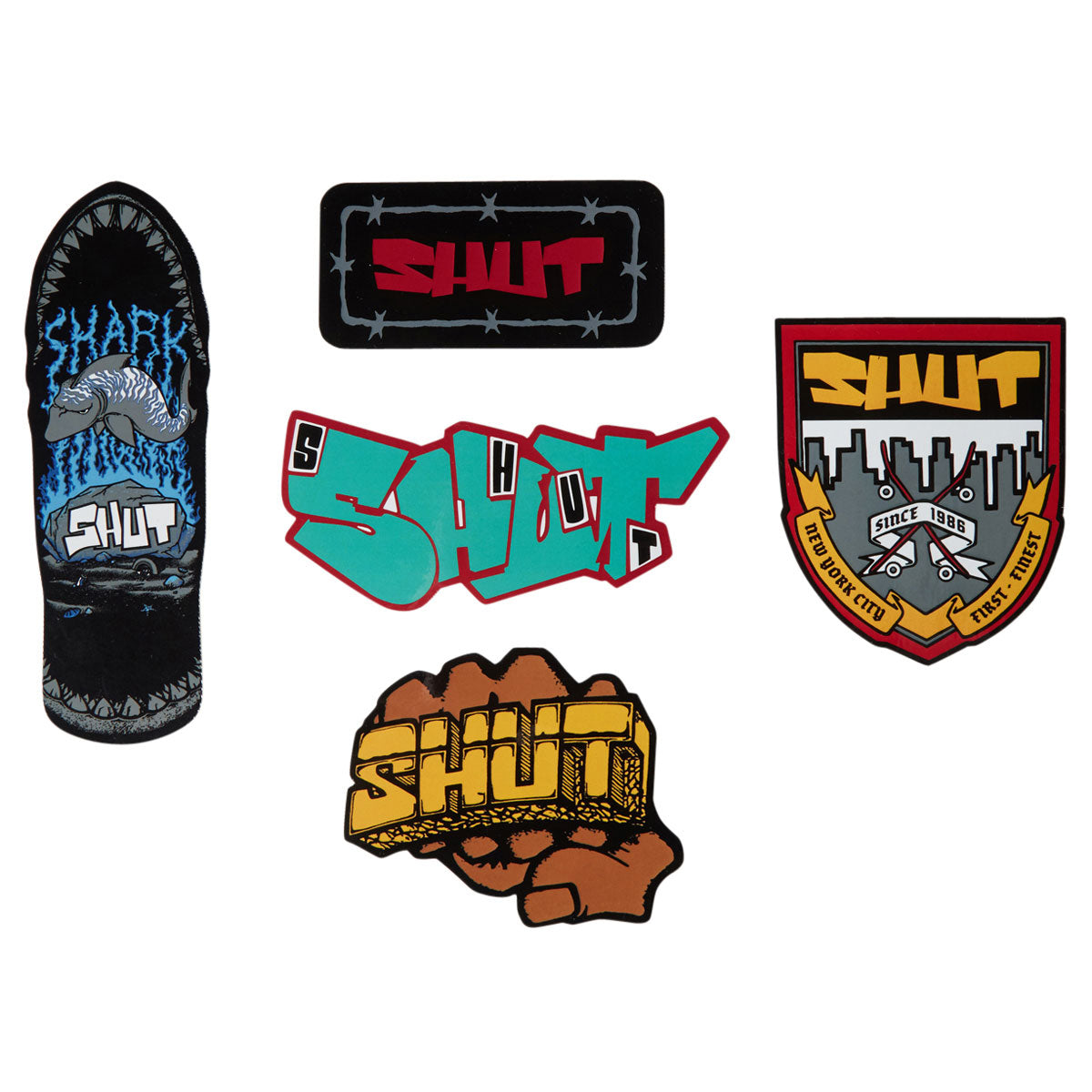 Shut Assorted 5 Pack Of Stickers - Multi image 1