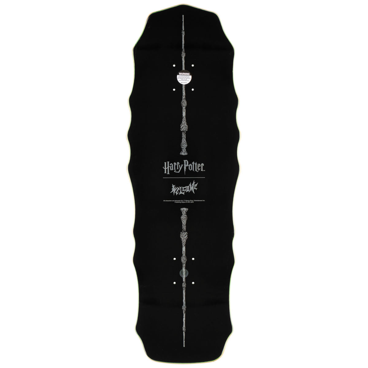 Welcome x Harry Potter Thestral On A Widow Skateboard Deck - Black/Gold Foil - 10.00