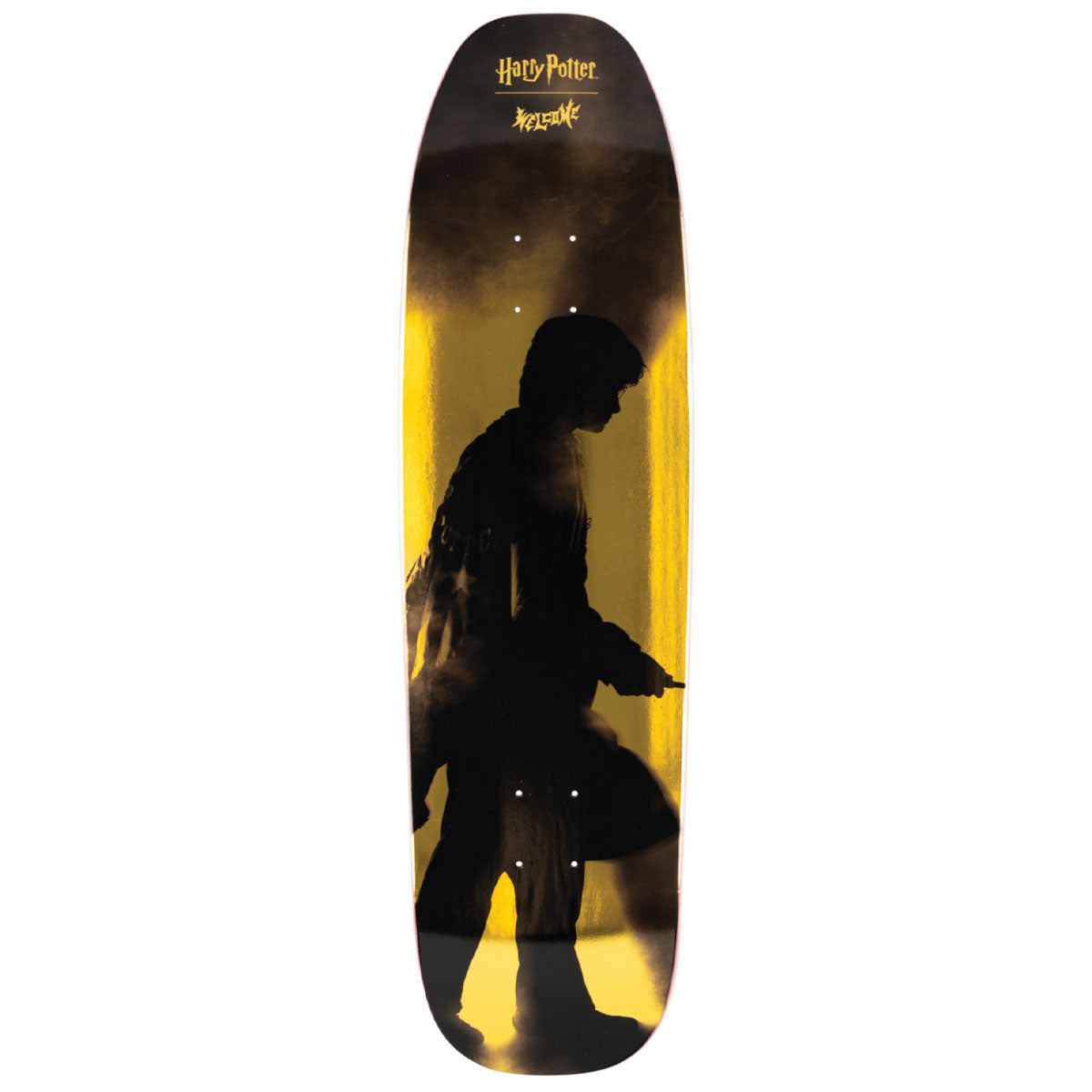 Welcome x Harry Potter Seeker On Nimbus 5000 Skateboard Deck - Gold Foil - 8.75