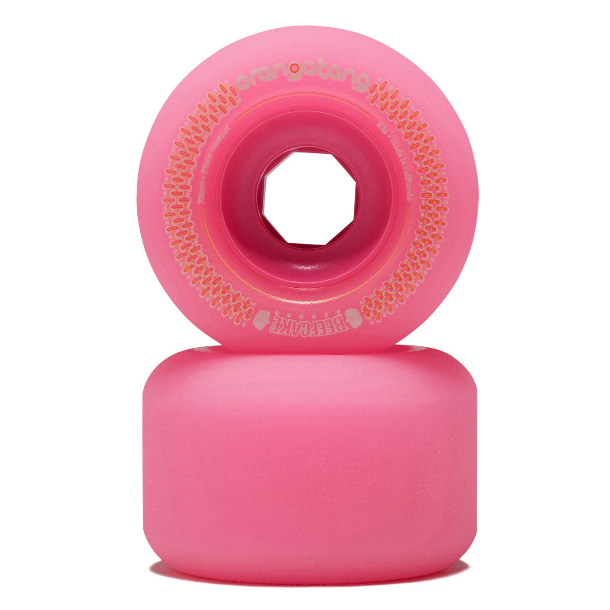 Orangatang Beefcake 83a Longboard Wheels - Pink - 73mm image 2