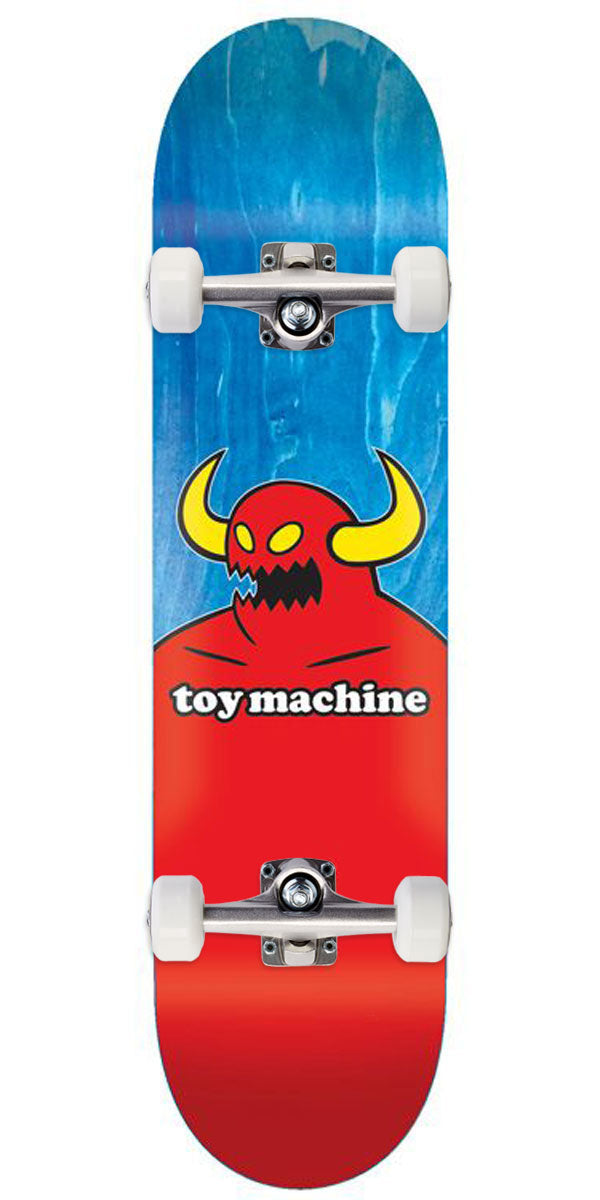 Toy Machine Monster Mini Skateboard Complete - Assorted Stains - 7.38