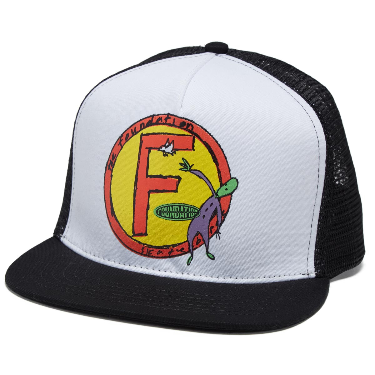 Foundation Circle F Bird Mesh Hat - Black image 1