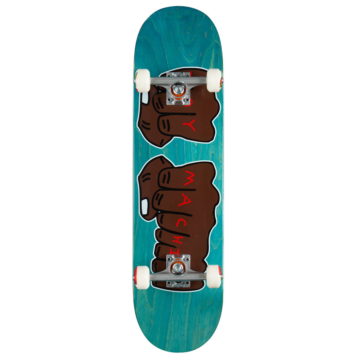 Toy Machine Fists Pre-Built Skateboard Complete - Assorted Stains - 8.25