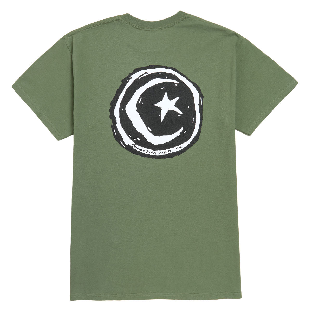 Foundation Star And Moon T-Shirt - Army image 2