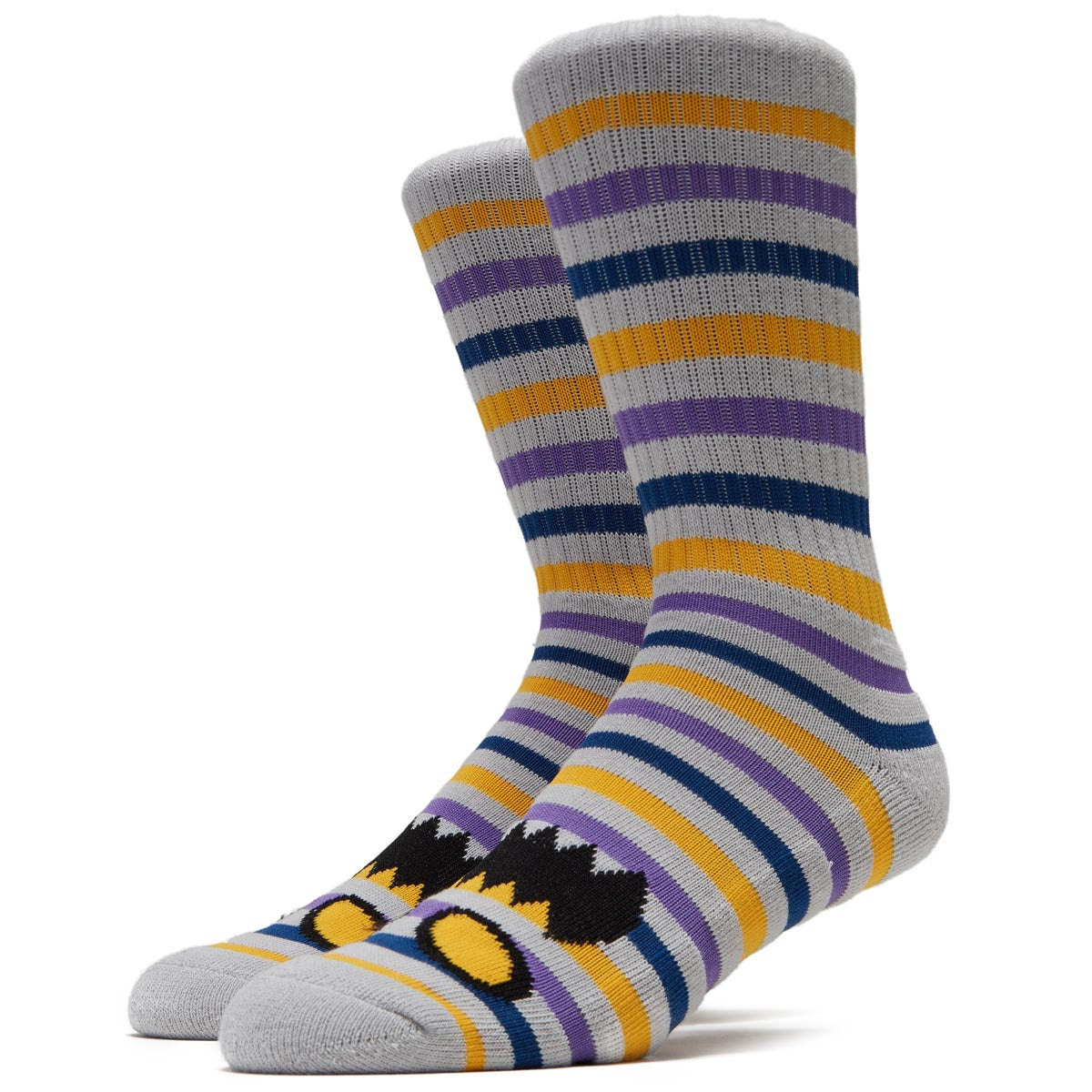 Toy Machine Monster Mini Stripes Socks - Grey image 1