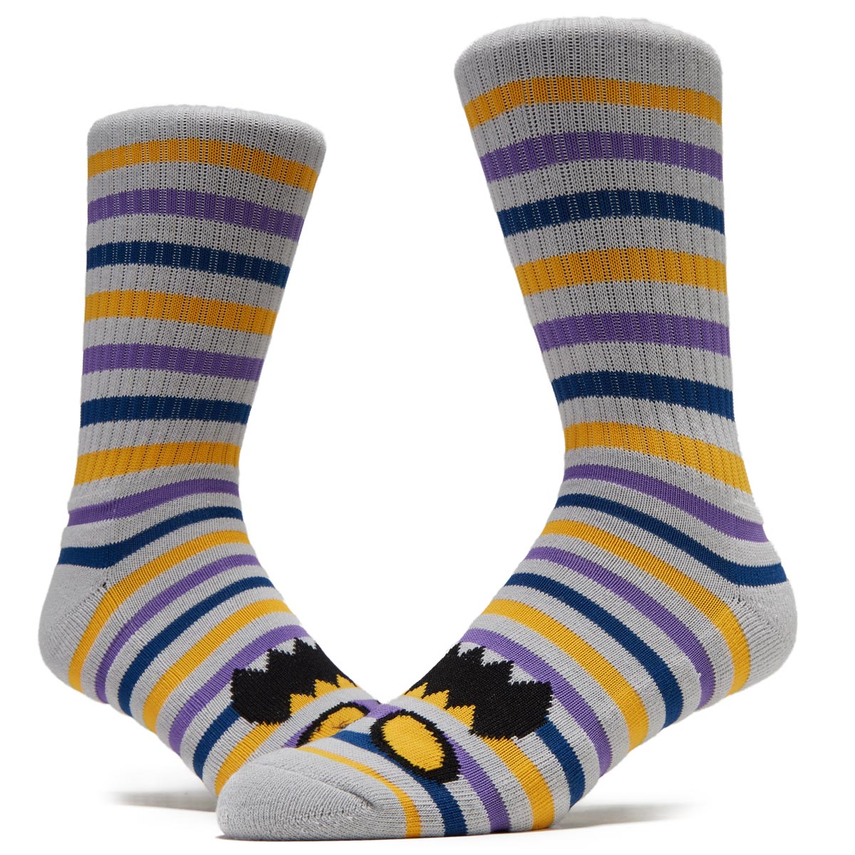 Toy Machine Monster Mini Stripes Socks - Grey image 2