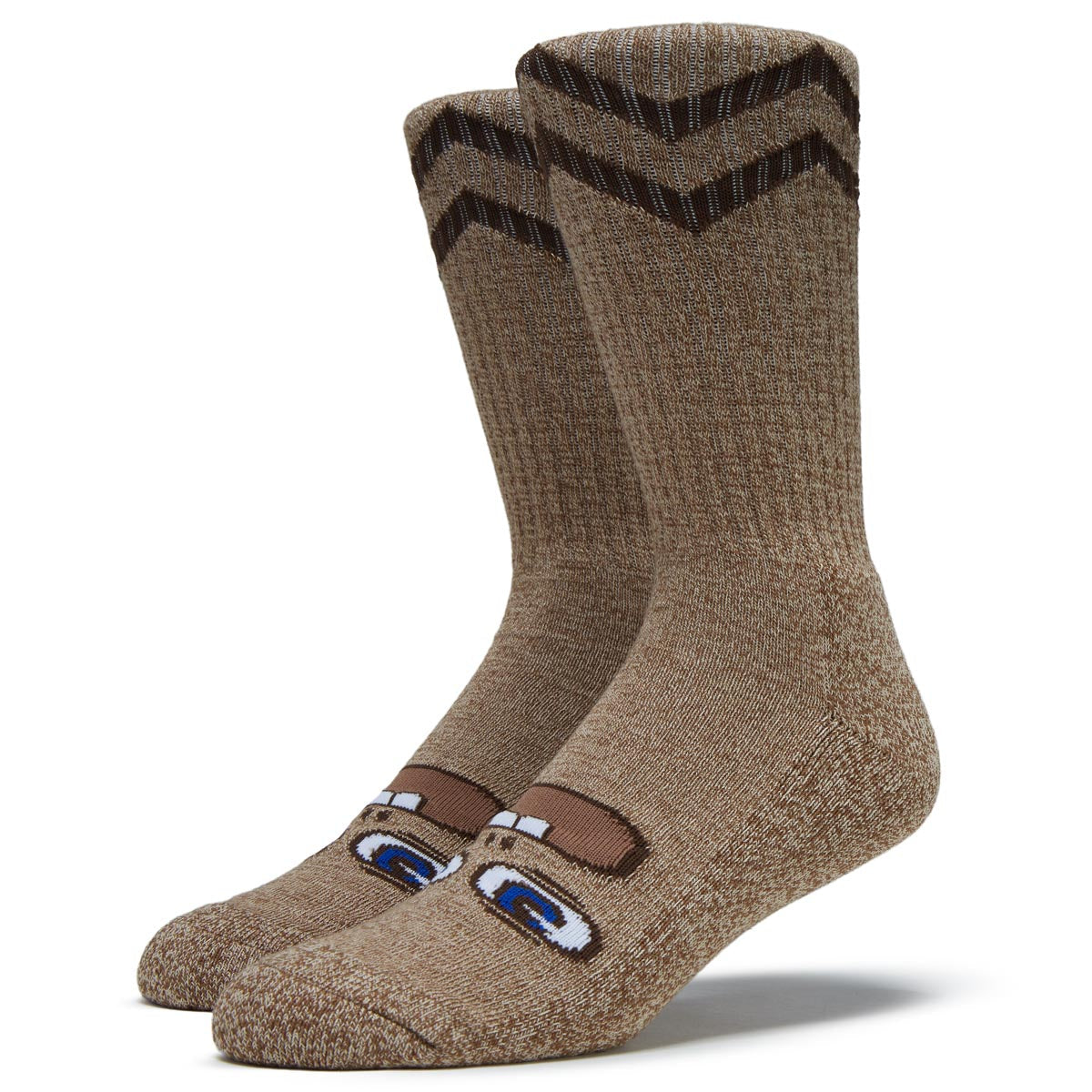 Toy Machine Betard Fooser Socks - Heather Brown image 1