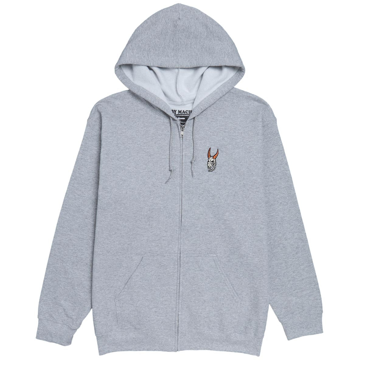 Toy Machine Heavy Metal Zip Hoodie - Heather Grey image 1