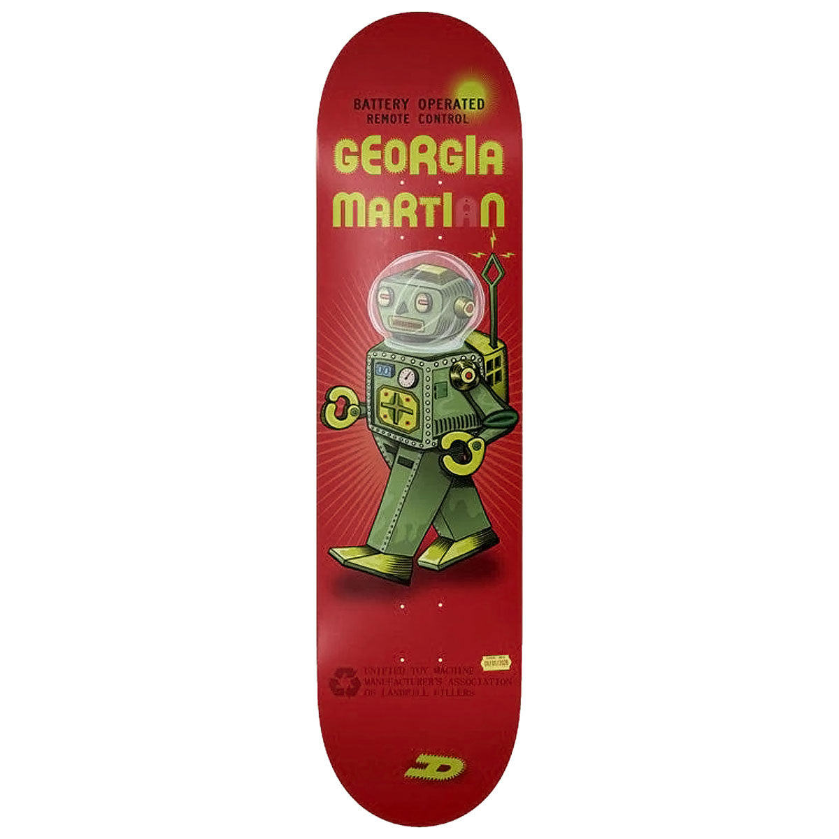 Toy Machine Martin Robot Skateboard Deck - 8.25
