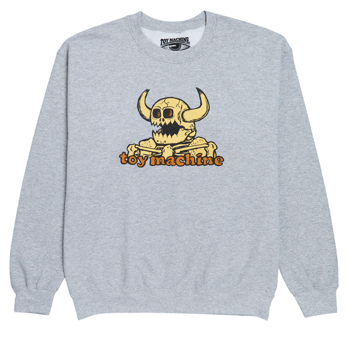 Toy Machine Dead Monster Crew Sweatshirt - Heather Grey image 1