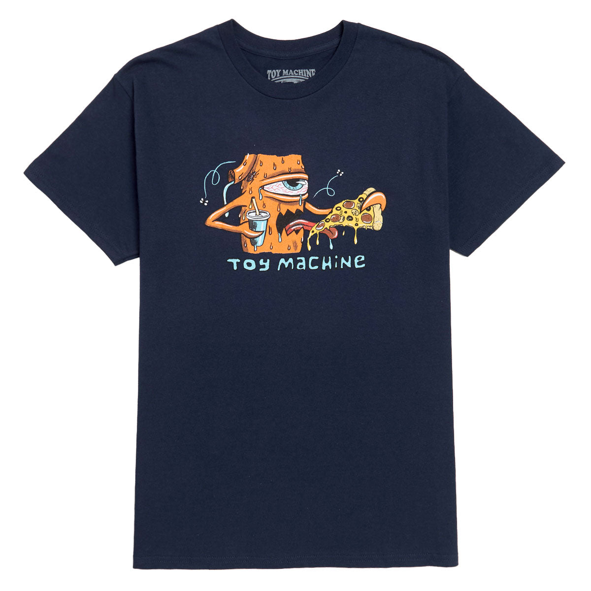 Toy Machine Pizza T-Shirt - Navy image 1