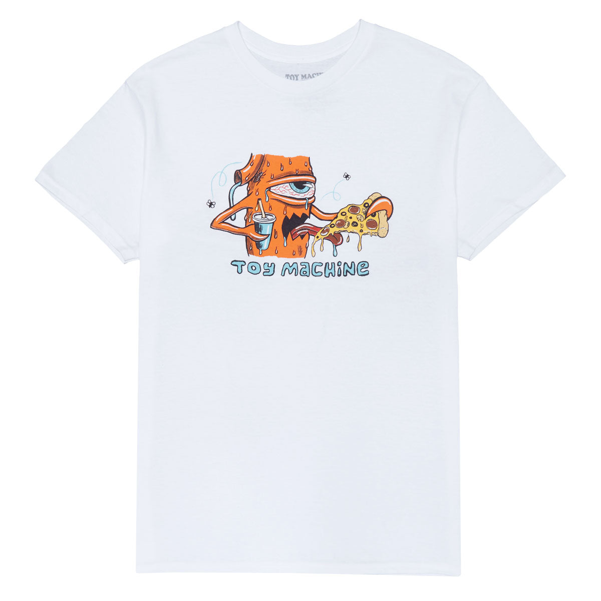 Toy Machine Pizza T-Shirt - White image 1