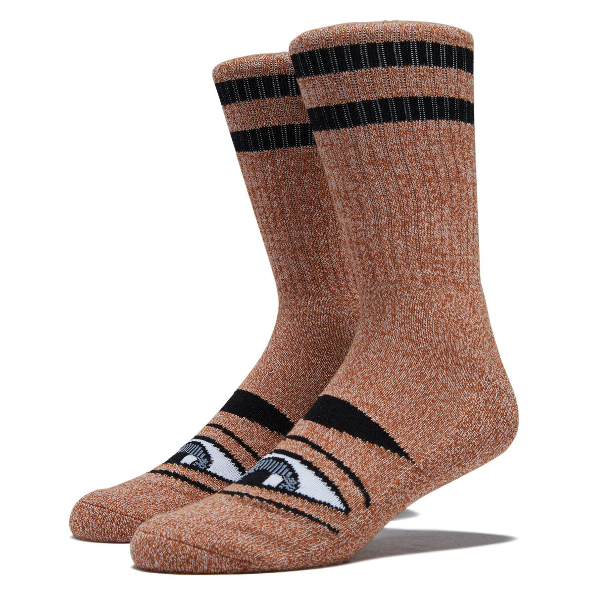 Toy Machine Heather Sect Eye Socks - Heather Brown image 1