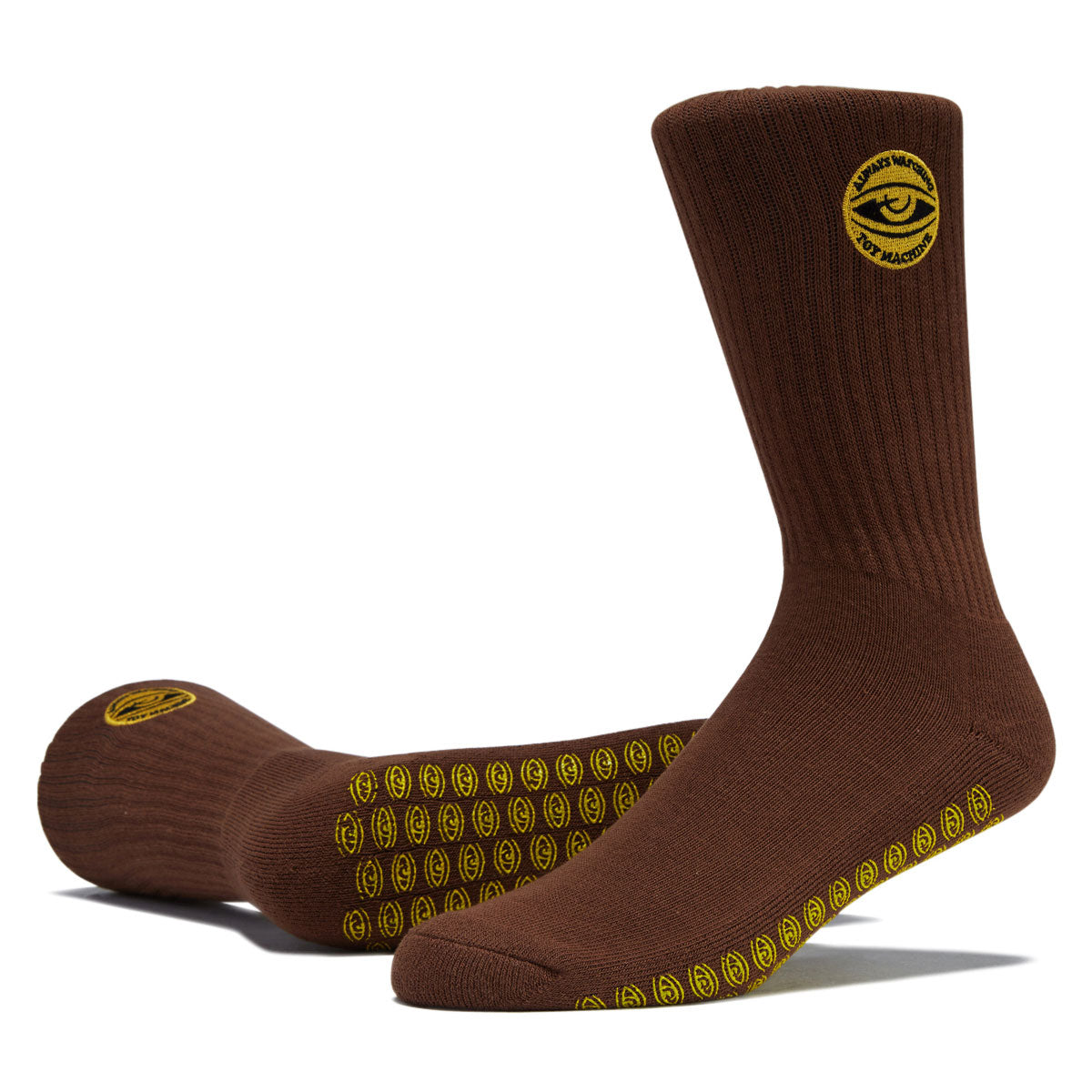 Toy Machine Always Watching Grip Socks - Brown image 2