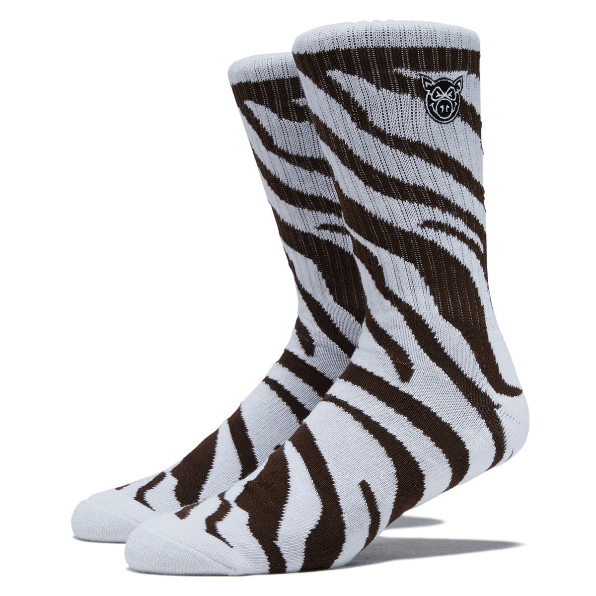Pig Zebra Socks - Brown image 1