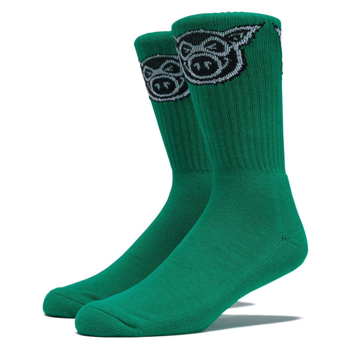 Pig Head Socks - Kelly image 1