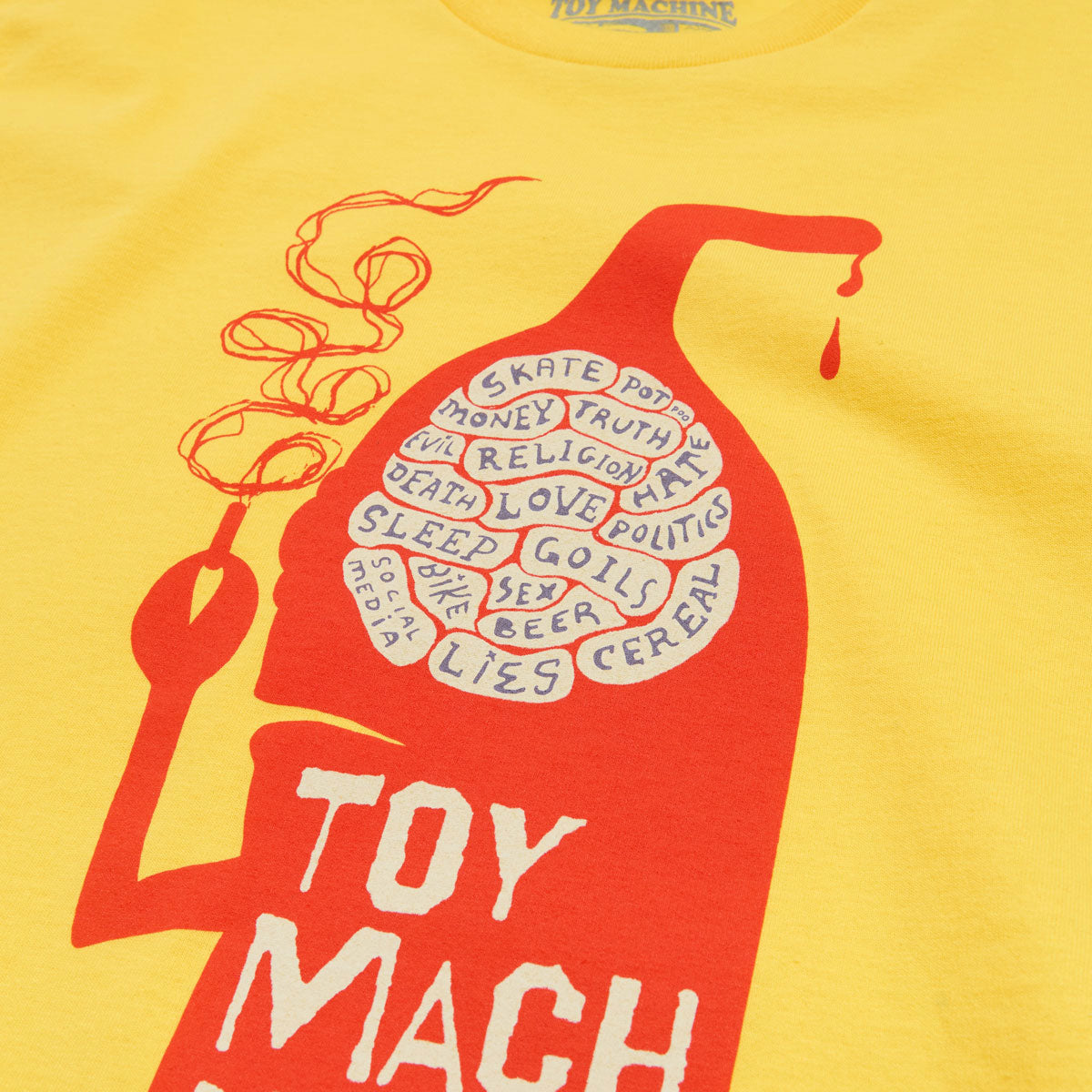 Toy Machine Silowet T-Shirt - Yellow image 2