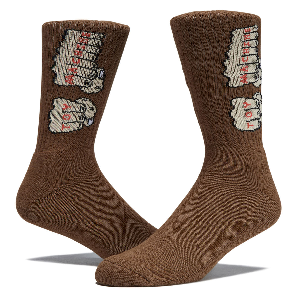 Toy Machine Fists Socks - Brown image 2