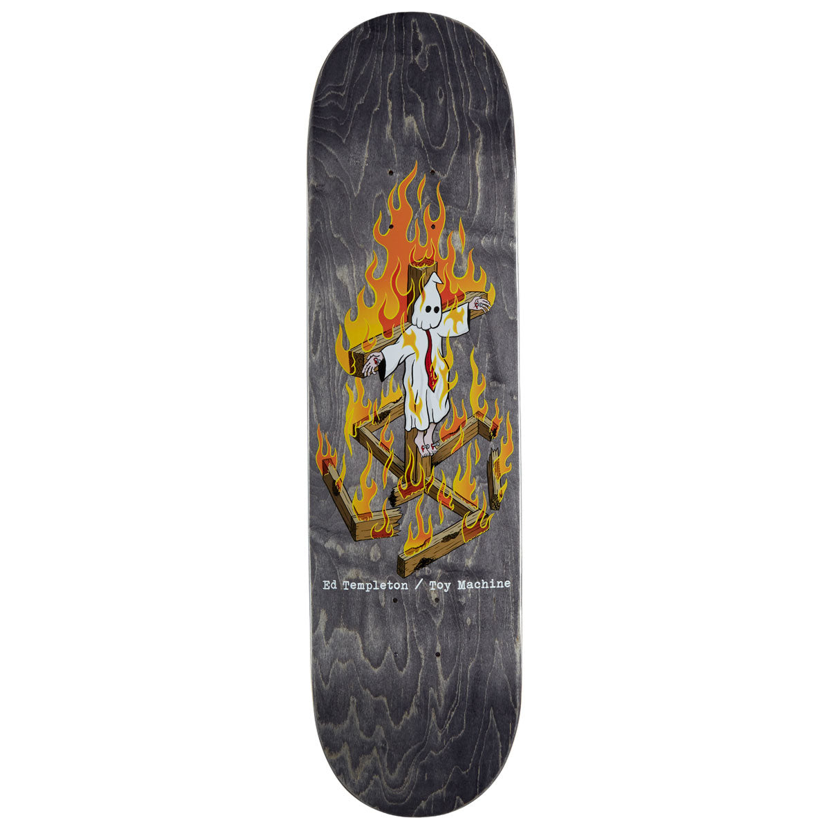 Toy Machine Templeton Charred Cross Skateboard Deck - 8.25