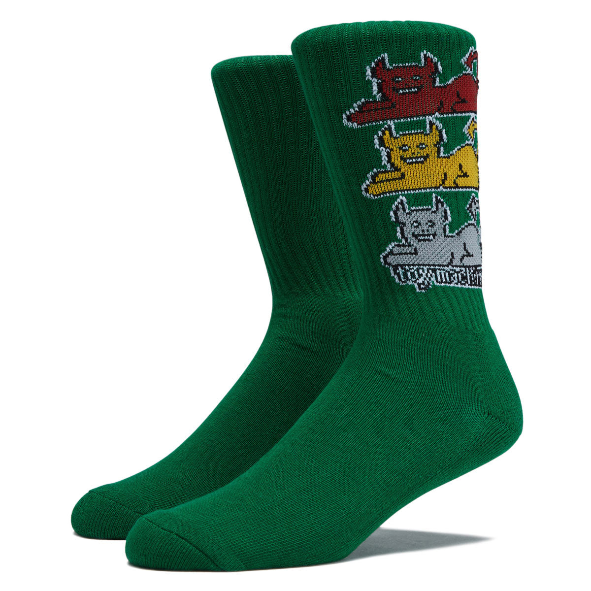 Toy Machine Triple Cat Socks - Green image 1