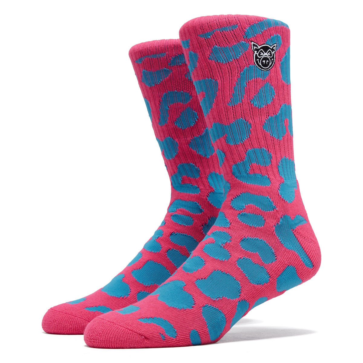 Pig Leopard Socks - Pink image 1