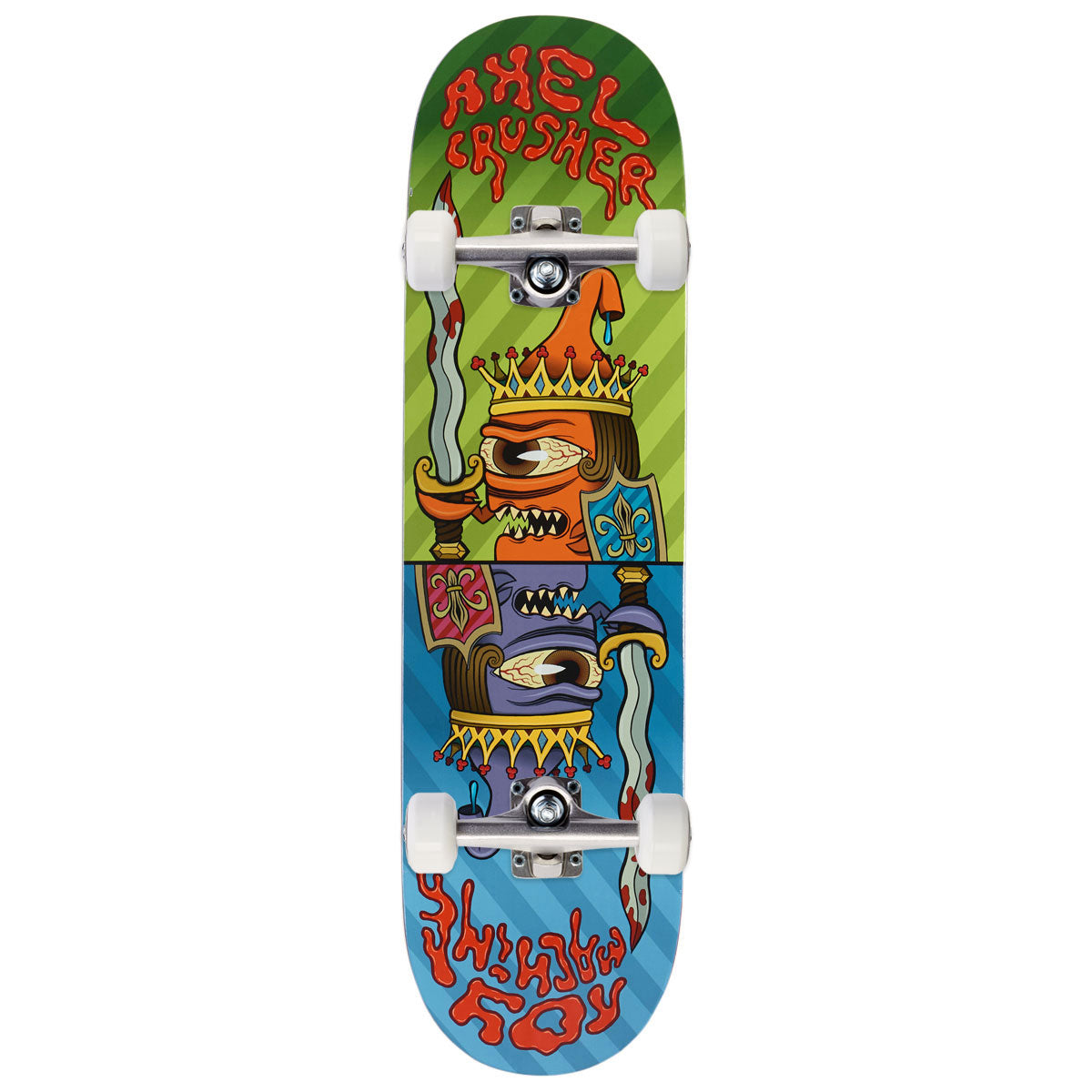 Toy Machine Axel King Card Skateboard Complete - 8.38