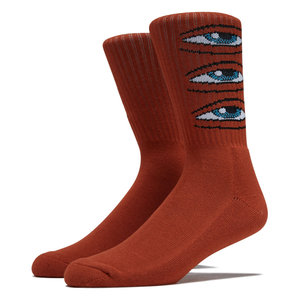 Toy Machine Eye Stack Socks - Red Rust image 1