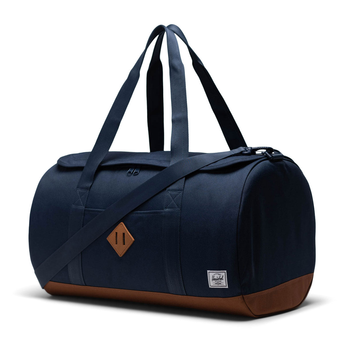Herschel Supply Heritage Duffle Bag - Navy/Saddle Brown image 2