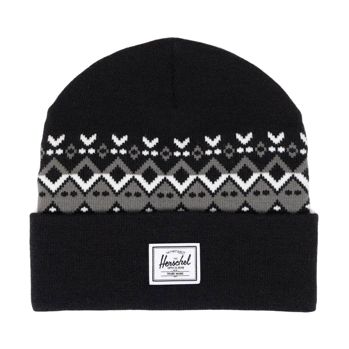 Herschel Supply Elmer Fair Isle Beanie - Black Fair Isle image 1