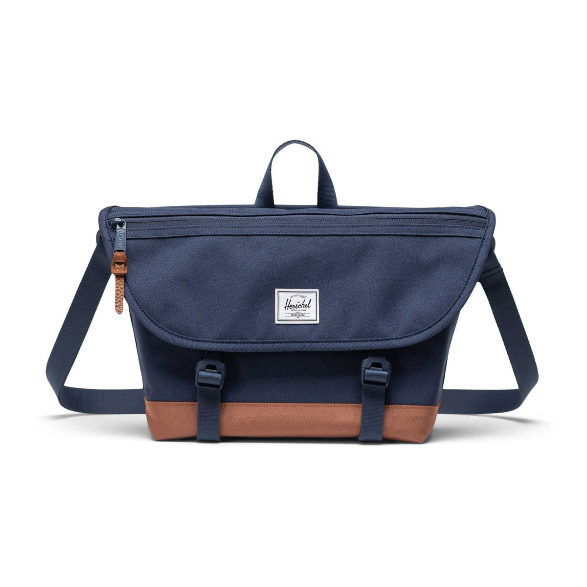 Herschel Supply Cove Small Messenger Bag - Navy/Saddle Brown image 1