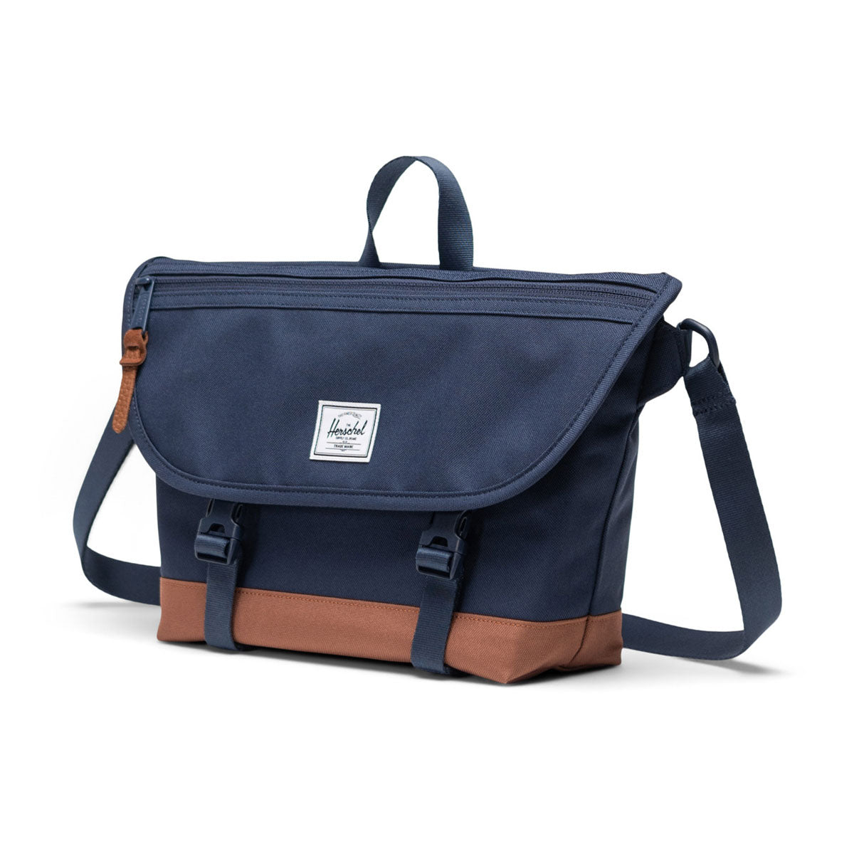 Herschel Supply Cove Small Messenger Bag - Navy/Saddle Brown image 3