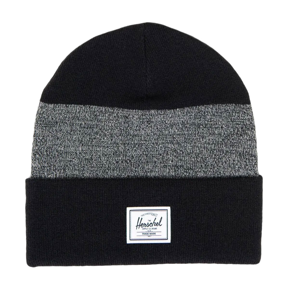 Herschel Supply Elmer Pattern Beanie - Black/Heather Black CS image 1