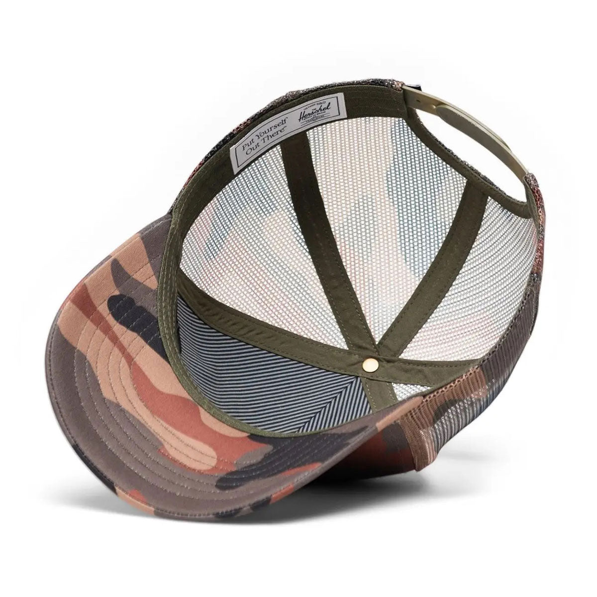 Herschel Supply Whaler Tall Mesh Hat - Double Woodland Camo image 3