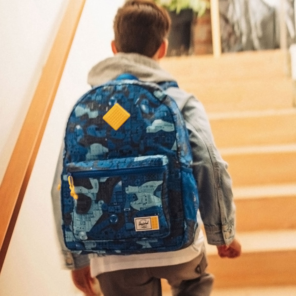 Herschel Supply x LEGO Youth Heritage Backpack - Abstract Bricks Blue image 4