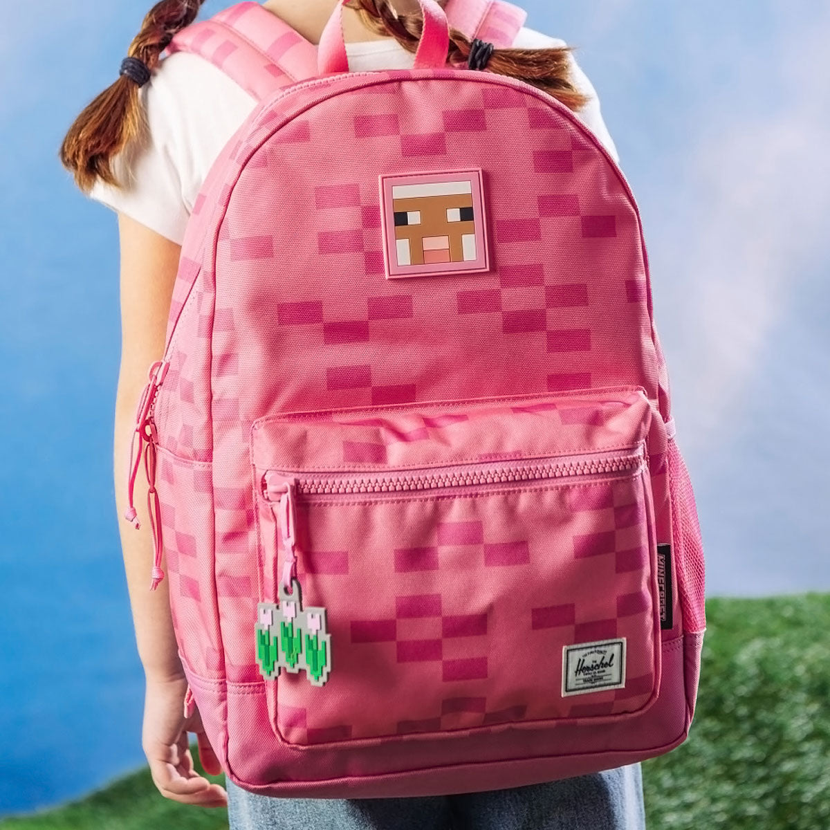 Herschel Supply x Minecraft Youth Heritage Backpack - Pink Sheep image 5