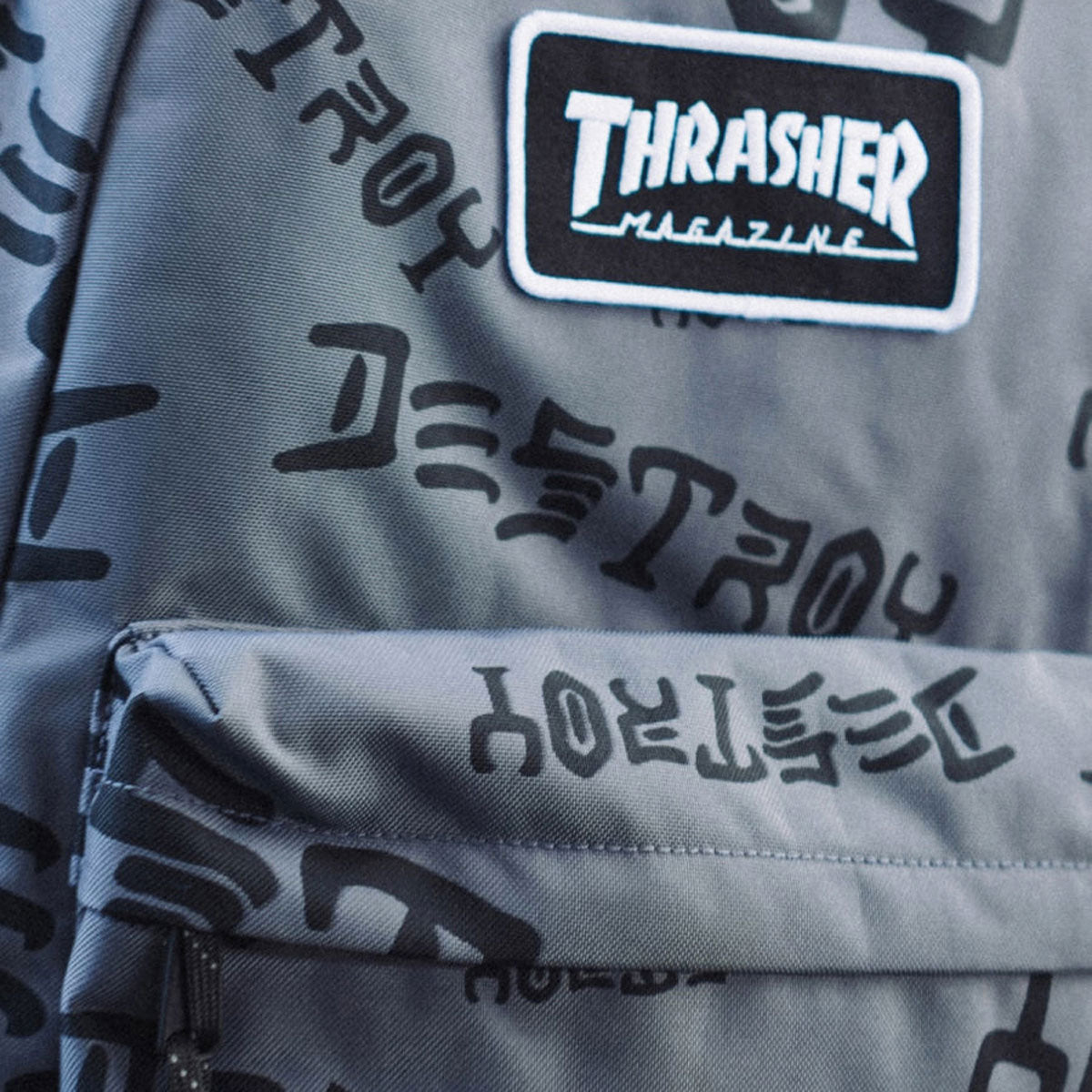 Herschel Supply x Thrasher Classic XL Nylon Backpack - Asphalt/Black Destroy image 4