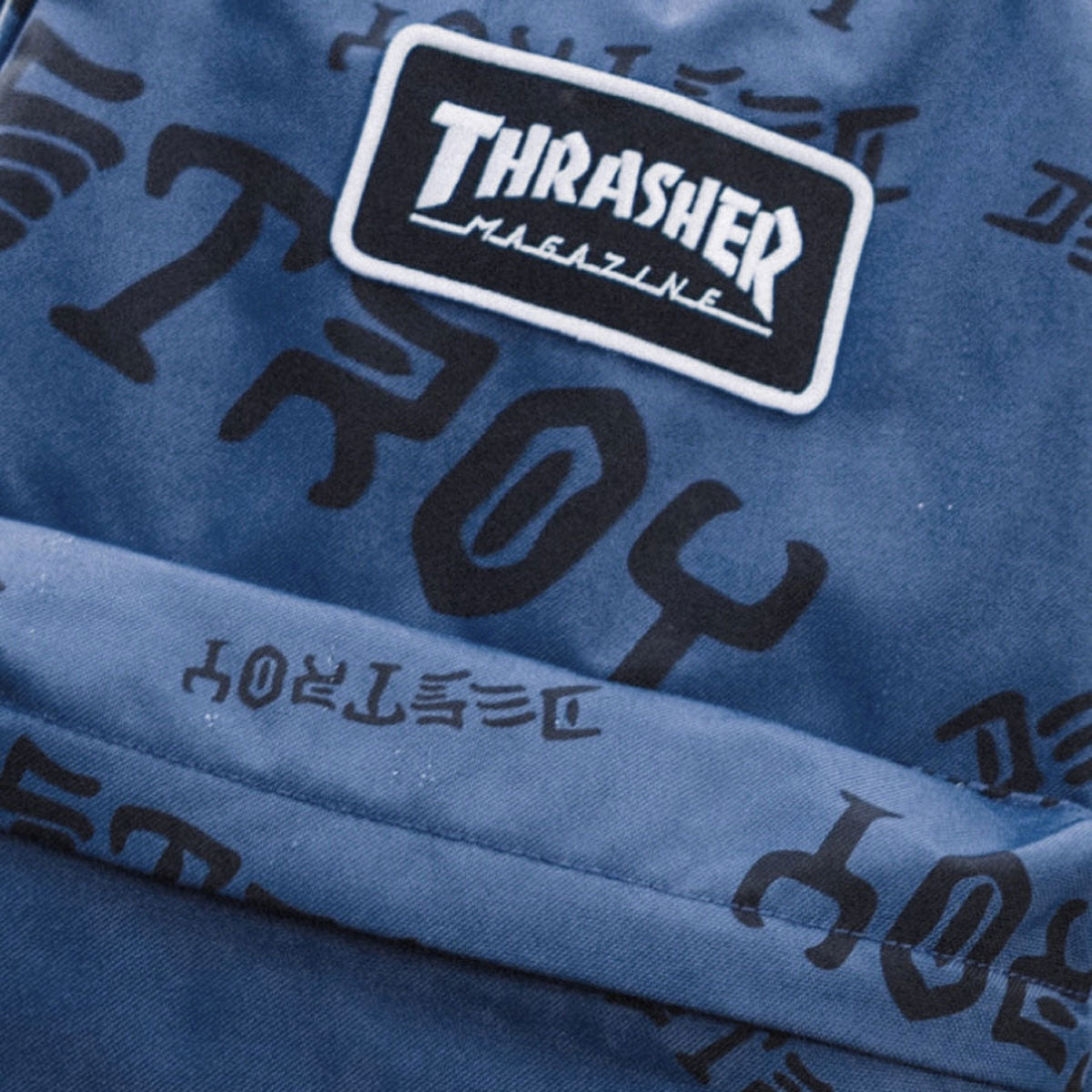 Herschel Supply x Thrasher Classic XL Nylon Backpack - Oceana/Dark Navy Destroy image 4
