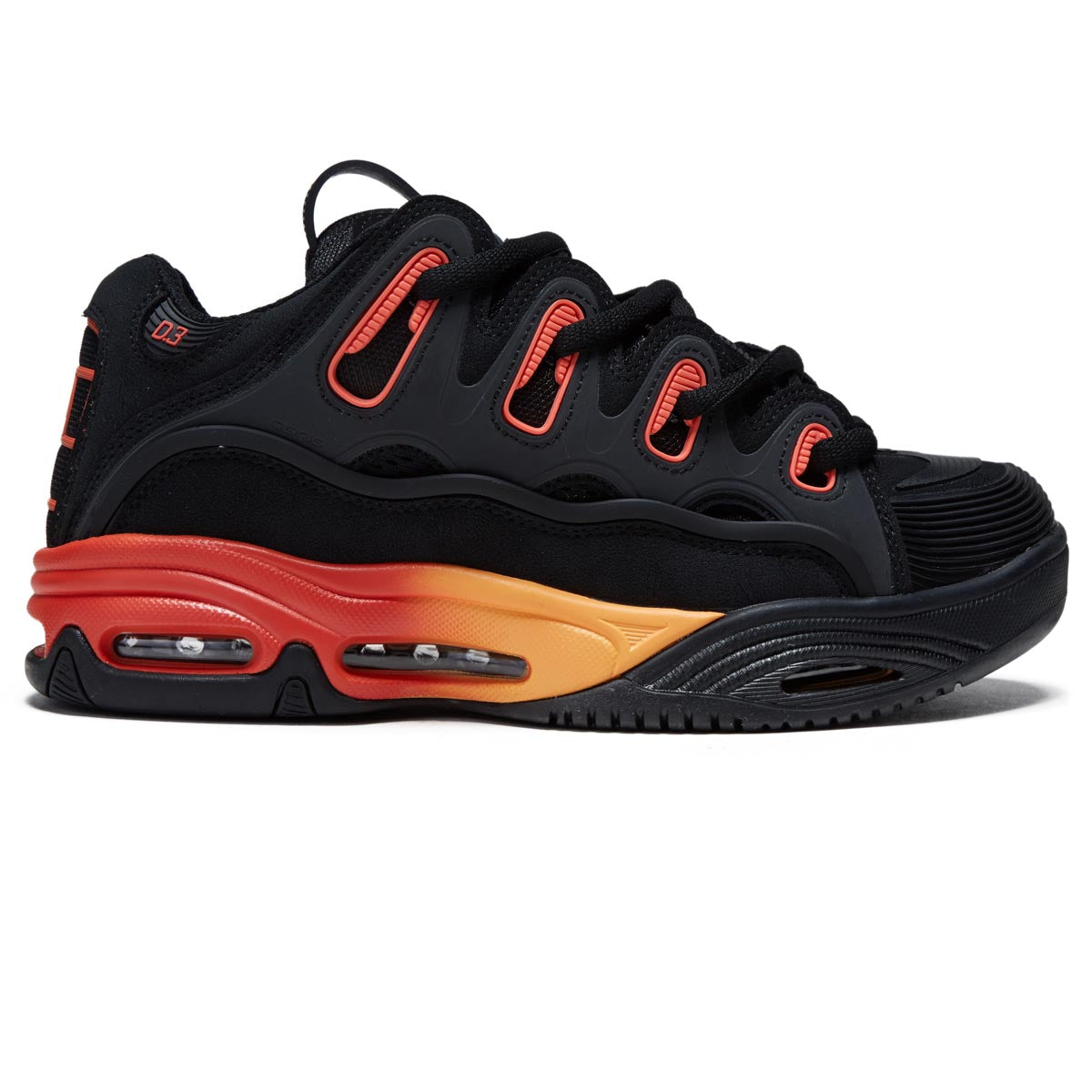 Osiris D3 2001 Shoes - Black/Orange/Black image 1