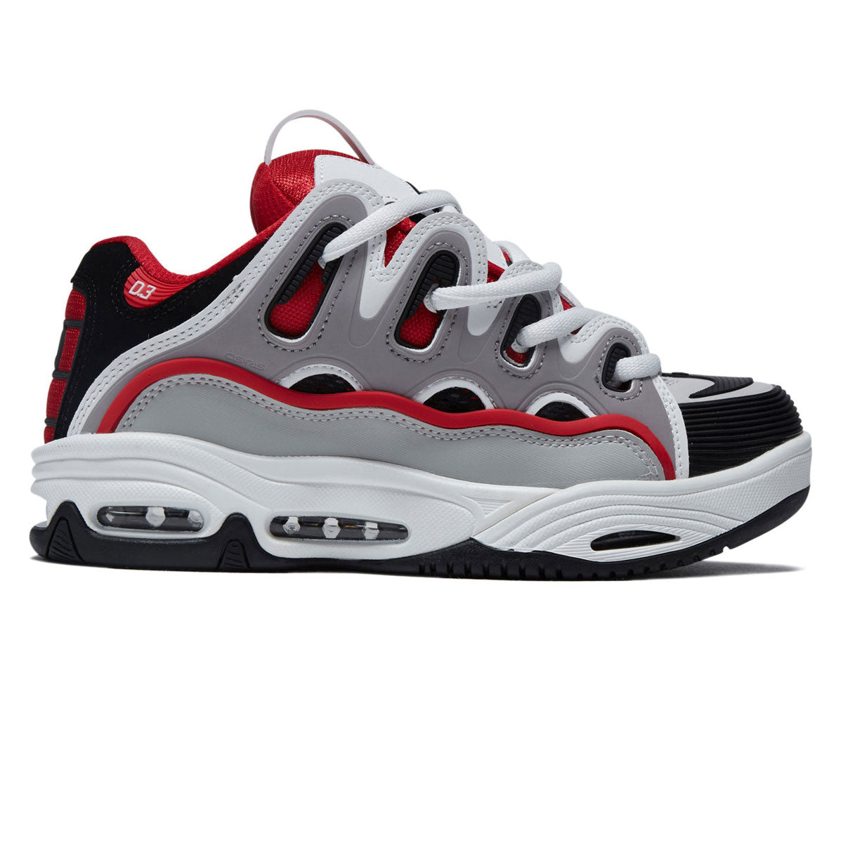 Osiris D3 2001 Shoes - Red/White/Grey image 1