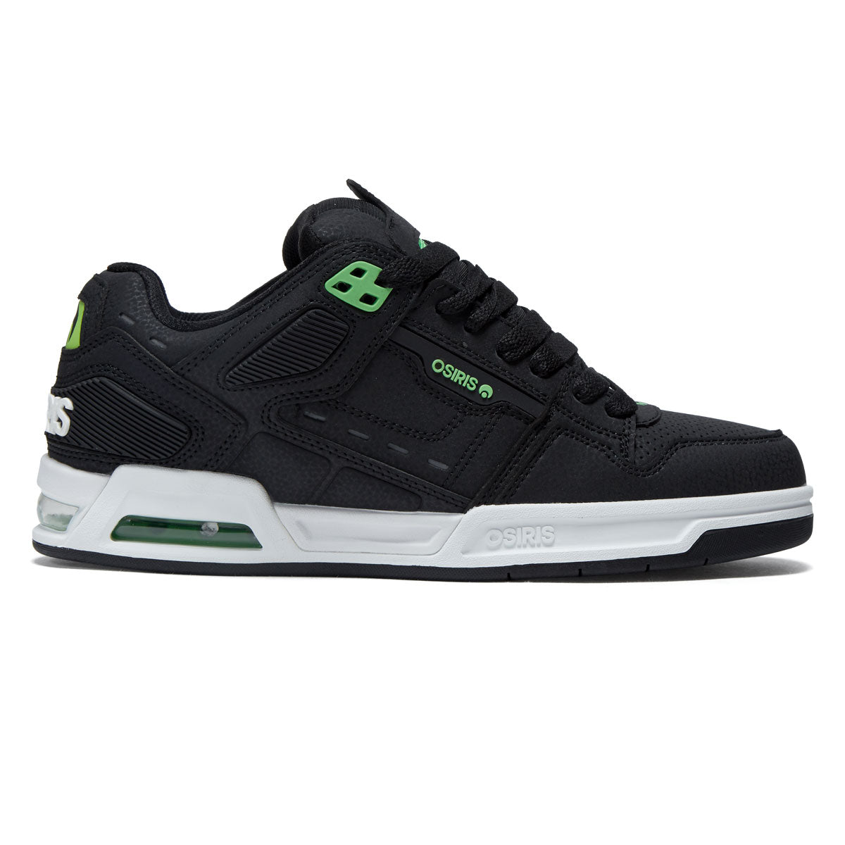 Osiris Peril Shoes - Black/Black/Green image 1