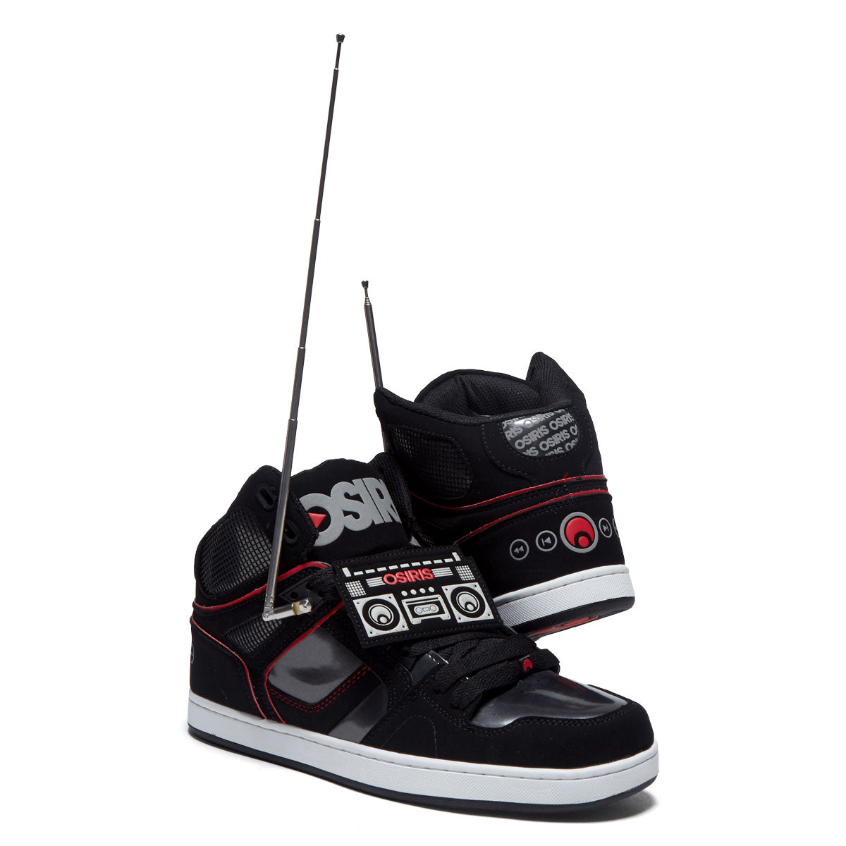 Osiris NYC 83 CLK Shoes - Black/Red/Boombox image 5