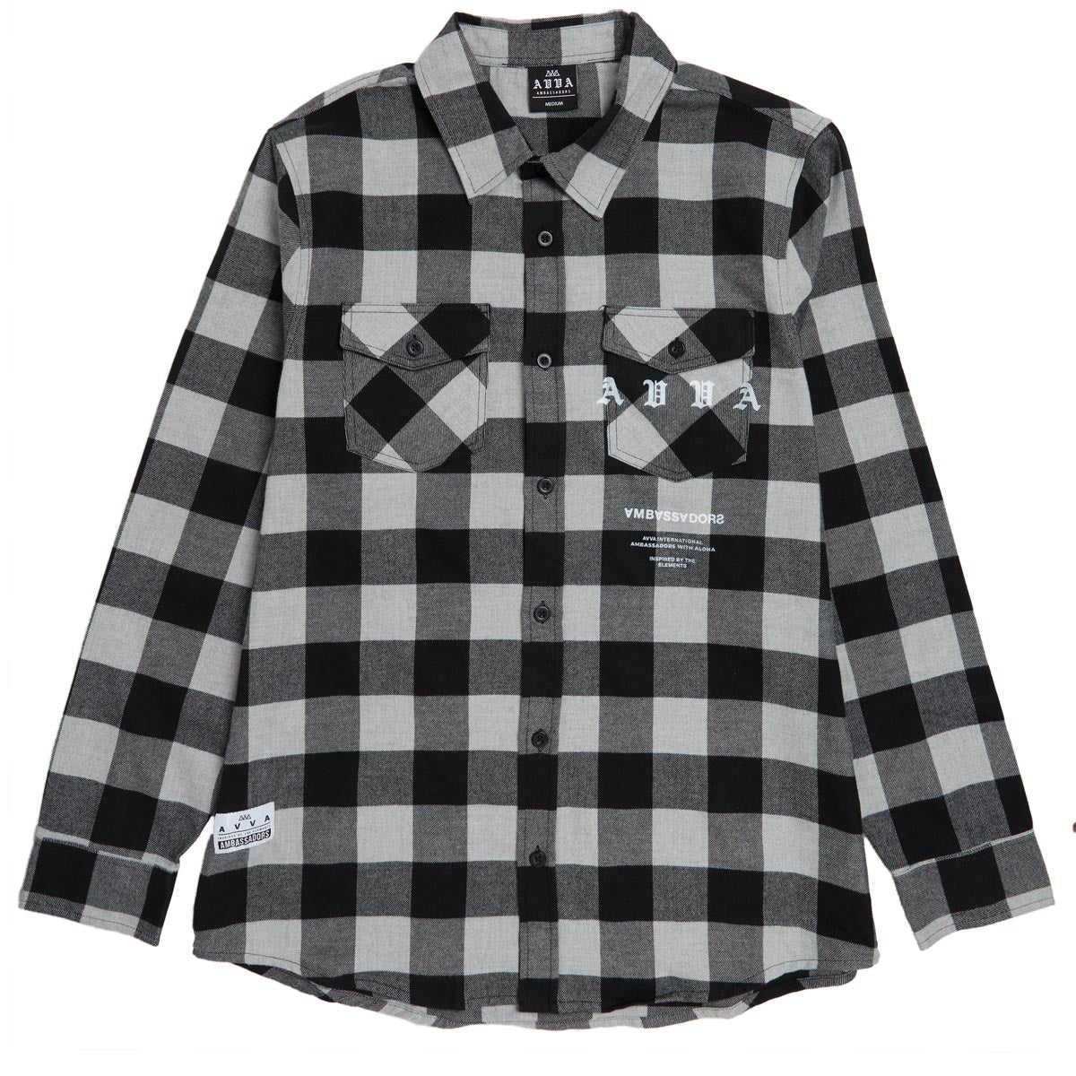 AVVA Ambssdr Flannel Shirt - Black image 1