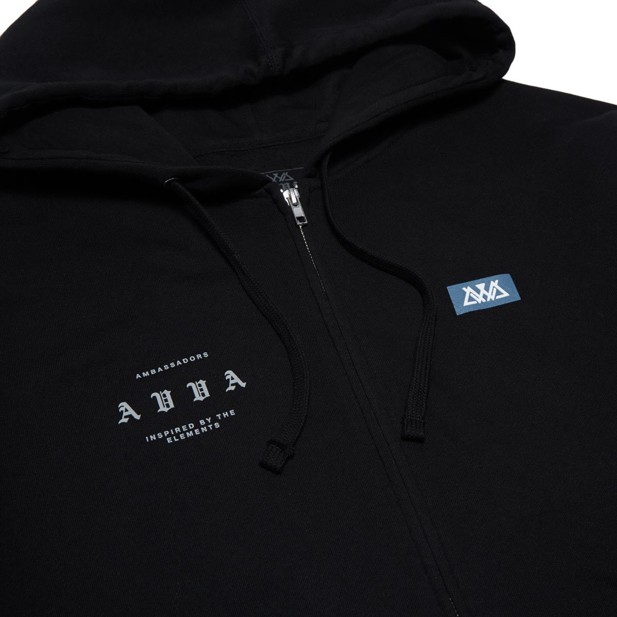 AVVA Offset Zip Hoodie - Black image 2