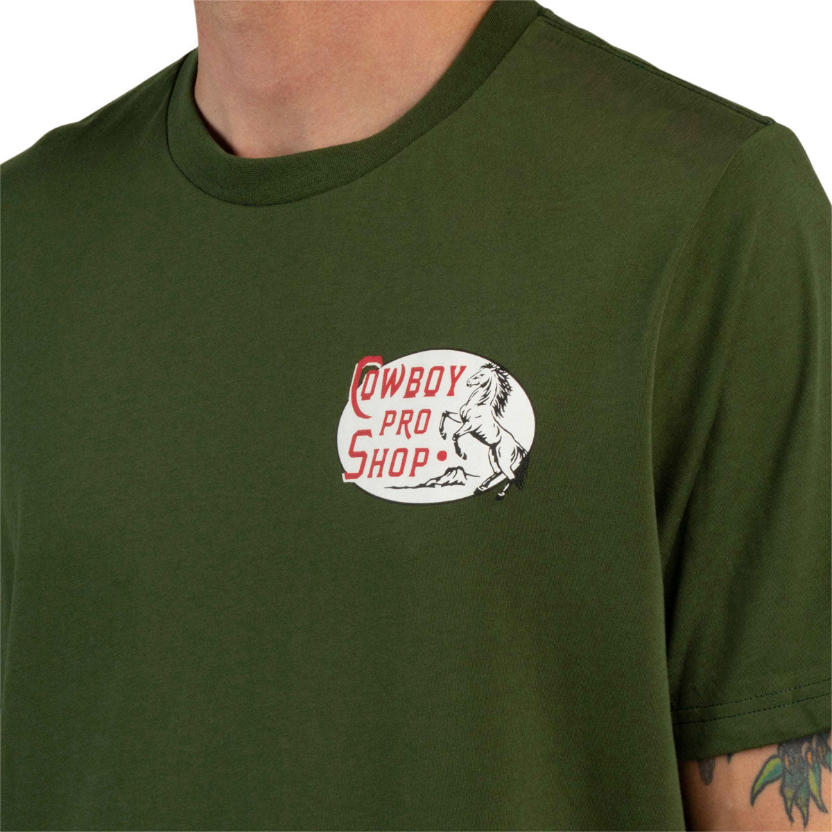Sendero Cowboy Pro Shop T-Shirt - Army Green image 5